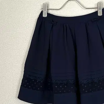 WILLSELECTION 플레어 미니 스커트 허리밴딩 레이스 안감 부착