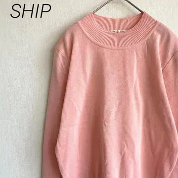 SHIP 니트 스웨터 긴팔 크루넥 심플 와펜 레트로 구제 의류