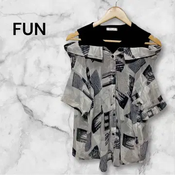 팬 오프숄더 모노톤 셔츠 앙상블 레귤러 기장 F