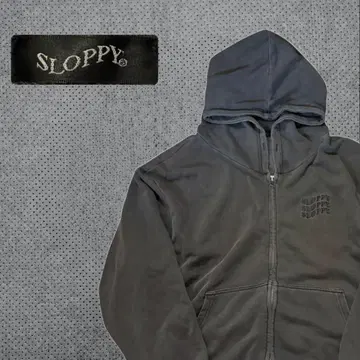 SLOPPY WHO'S WHO gallery 피그먼트 지퍼 후드티