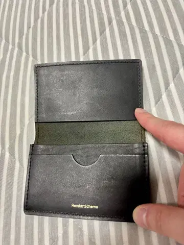 Hender Scheme 블랙 가죽 명함지갑