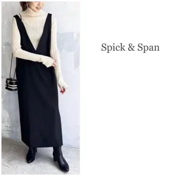 새상품급 ships&span 워셔블 더블 크로스 V넥 원피스 38