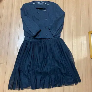 [ 나노 유니버스 ] 다크 그레이 드레스 세트 긴팔 자켓