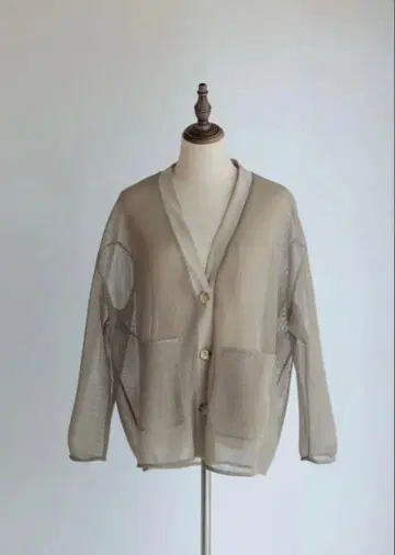 pois 포와 더블 메쉬 가디건