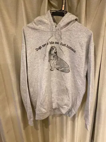 REGENCY WORKS 개 디자인 그레이 후드티 유나이티드 애로우즈