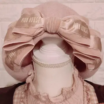 핑크하우스 아오키 미사코 콜라보 리본 베레모