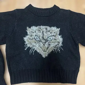 FURFUR 트리트 캣 모헤어 스웨터 블랙