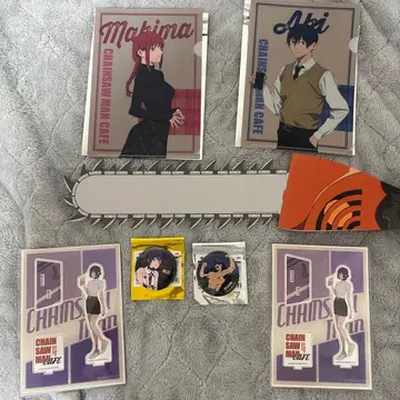 콜라보 카페 레제 아크릴 스탠드 x2 캔 배지 2종 팜플렛