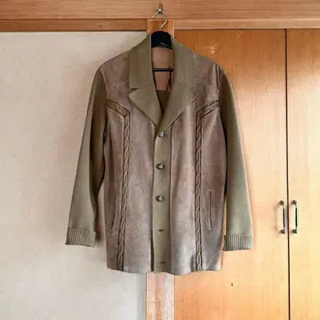 빈티지 / 니트 x 스웨이드 자켓