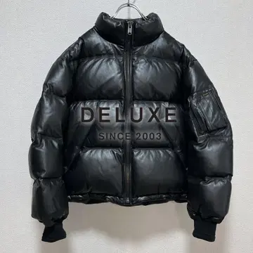 [ 새상품급 ] DELUXE 램 가죽 다운 자켓 블랙 야마다 렌