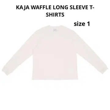 KAJA WAFFLE LONG SLEEVE T-SHIRTS WHITE