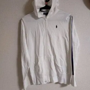 랄프 로렌 후디드 맨투맨 화이트