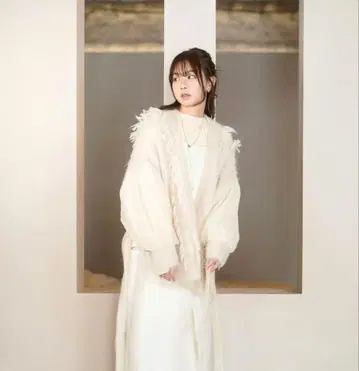 tulle knit cardigan / nuyuh