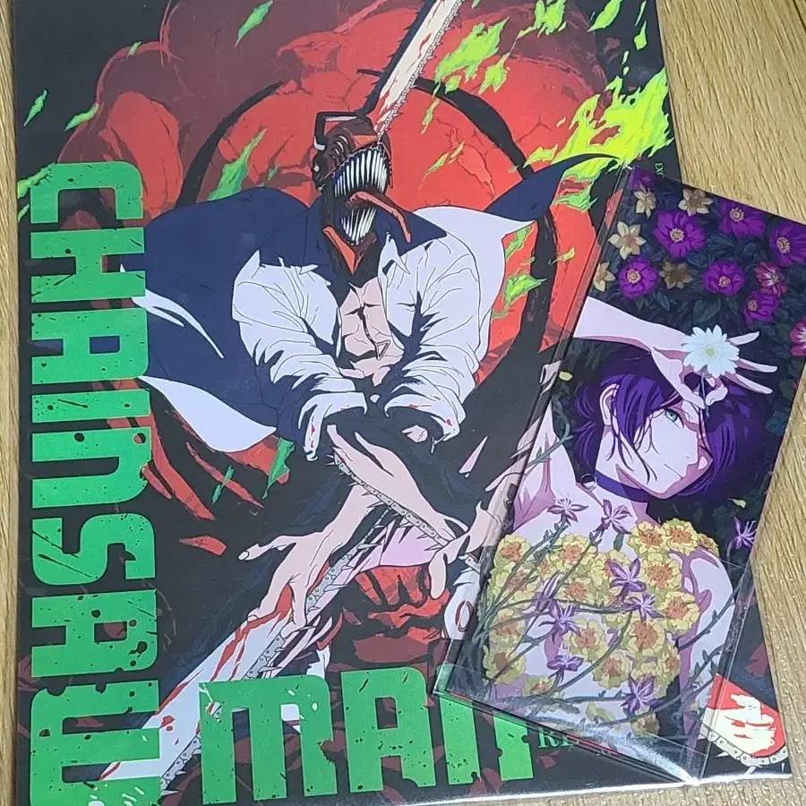 Chainsaw Man art card, bookmark.