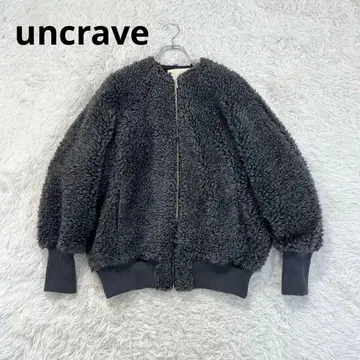 uncrave 앵크레이브 컬리 보아 숏코트 블루종