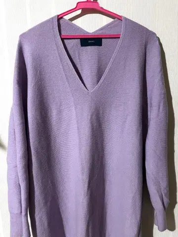 SHIPS 라벤더 V넥 긴팔 롱 원피스 새상품급 얼룩 없음