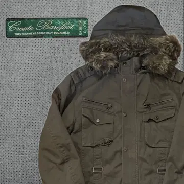 CREATE BAREFOOT 밀리터리 퍼 자켓 y2k