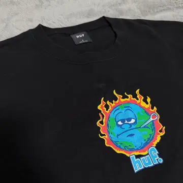 HUF 블랙 맨투맨 S 사이즈
