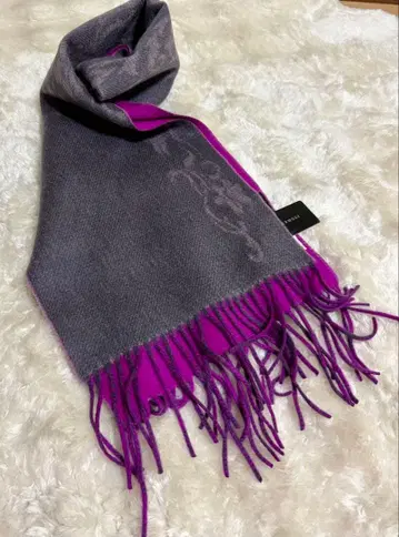 미사용 인터모드 카와베 캐시미어 100% W 페이스 스톨