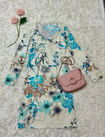 플로럴 프린트 M 사이즈 원피스