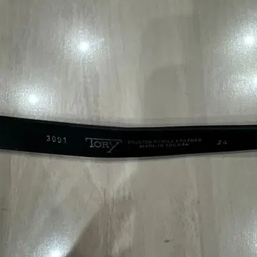 TORY 잉글리시 카우 레더 벨트 34