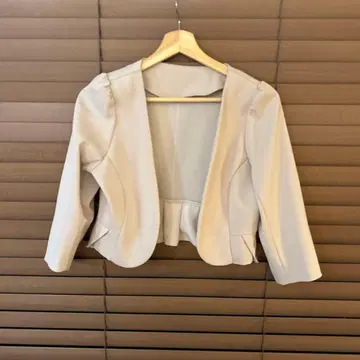 아이보리 노카라 자켓