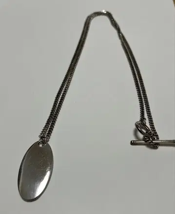 실버 오벌 펜던트 목걸이