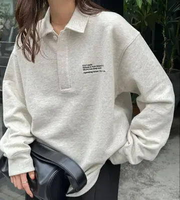 DISCOAT 원포인트 자수 맨투맨 폴로