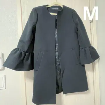[ 최종 ] ZARA 자라 / 프릴 코트 M 블랙