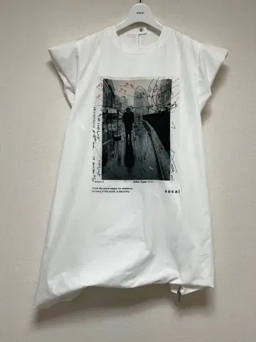 sacai 사카이 반팔 티셔츠 여성용 제임스 딘 2 (M) 화이트