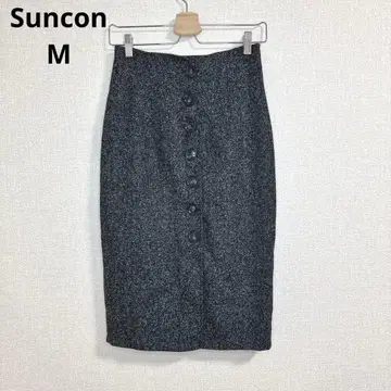 [ 네이비 ] 타이트 스커트 프론트 버튼 셔츠 걸리시 캐주얼 M