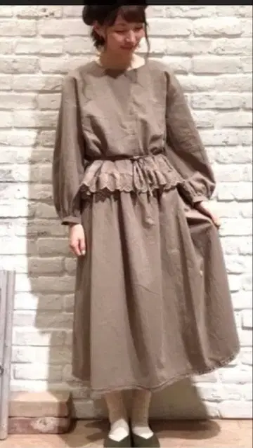 사만사 모스2 택 포함 레이어드 2종 세트 레이스 원피스