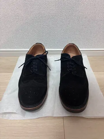 블랙 스웨이드 옥스퍼드 신발