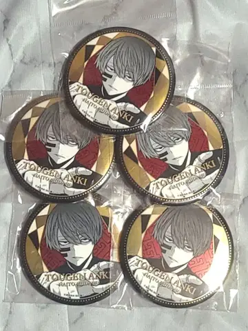 도원암귀 메탈릭 캔뱃지 무타노 무진 TSUTAYA 5개 세트
