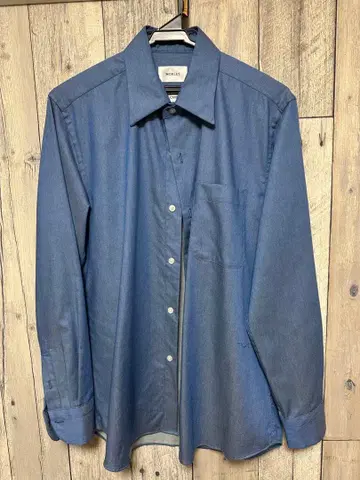 다크 블루 긴팔 와이셔츠 코튼 혼방