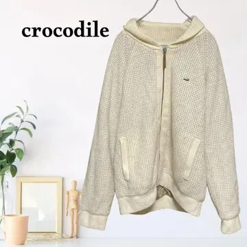 zB1194 [ M ] crocodile 풀 집업 벌키 니트 와플