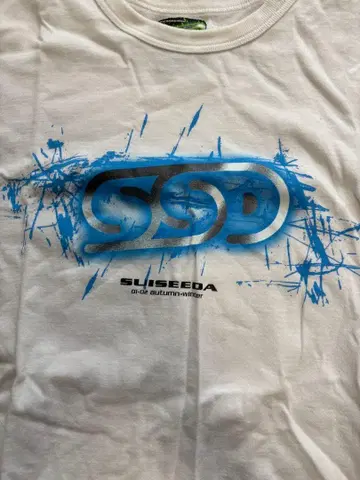 SLISEEDA 파란색 그래픽 T셔츠 M