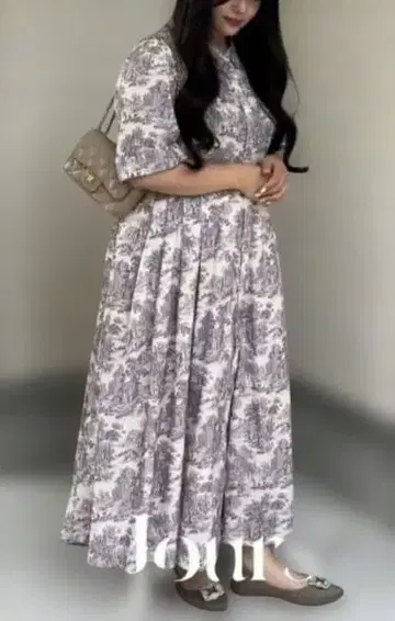 완판템 Jours Jours+ 트왈 드 주이 패턴 원피스