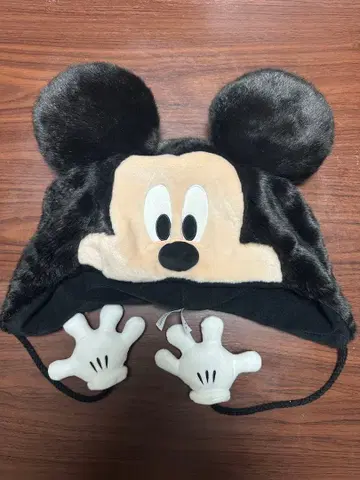 미키마우스 귀달이 퍼 모자