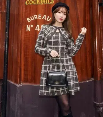 herlipto Pantheon Checked Knit Dress