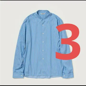 AURALEE 25AW COTTON SILK STRIPE SHIRT 3