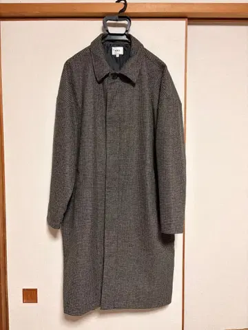 [ 새상품/미사용 ] W.W.G 체크 무늬 스텐카라 코트 M 사이즈