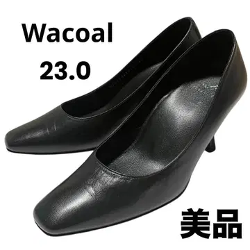 [ 새상품급 ] Wacoal 와코루 펌프스 서세스워크 가죽 블랙