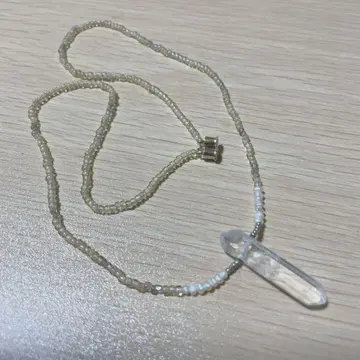 akka /크리스탈 펜던트 앤티크 비즈 목걸이