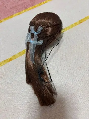 슈퍼돌피용 브라운 가발 9-10 SD 사이즈