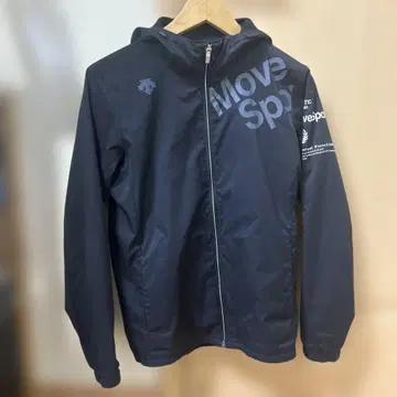 DESCENTE 후드 부착 나일론 자켓 블랙 S