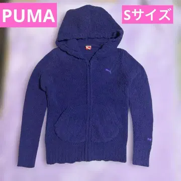 PUMA 따뜻한 보아 후드 부착 후드티 퍼플 S 사이즈