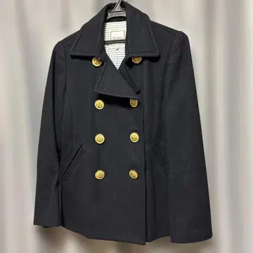 Anatelier 더블 브레스트 피 코트 38 사이즈 블랙