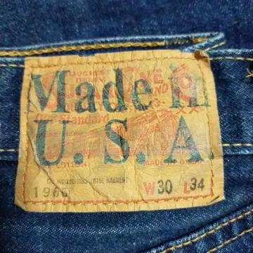 가격 인하 중! USA 제조 슈가케인 1966 데님 청바지