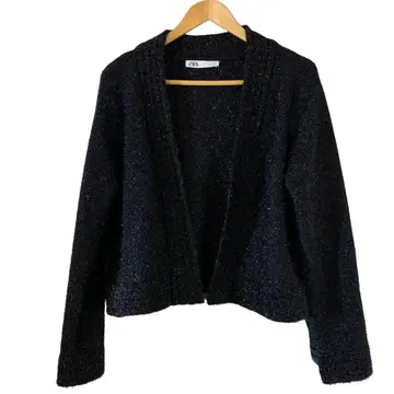 ZARA 라메 니트 가디건 자켓